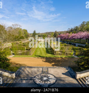 France, Loir et Cher, vallée de la Loire classée au Patrimoine Mondial de l'UNESCO, Cellettes, Chateau de Beauregard, parc et jardins, le Jardin des Portraits dans Banque D'Images