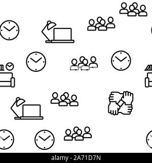 Vecteur de coworking motif transparent Illustration de Vecteur