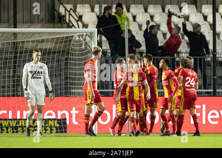 Almere, Pays-Bas. 29 Oct, 2019. ALMERE, 29-10-2019, le stade saison 2019/2020, Yanmar, Eerste ronde TOTO KNVB Beker.Go Ahead Eagles célébrant 1-3 pendant le jeu Almere City - Go Ahead Eagles : Crédit Photos Pro/Alamy Live News Banque D'Images