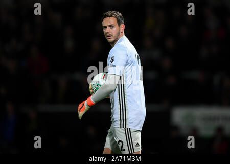 BURTON ON TRENT, en Angleterre. 29 octobre Danny Ward (12) au cours de la ville de Leicester Carabao Cup Quatrième ronde match entre Burton Albion et Leicester City au stade de Pirelli, Burton upon Trent mardi 29 octobre 2019. (Crédit : Jon Hobley | MI News) photographie peut uniquement être utilisé pour les journaux et/ou magazines fins éditoriales, licence requise pour l'usage commercial Crédit : MI News & Sport /Alamy Live News Banque D'Images