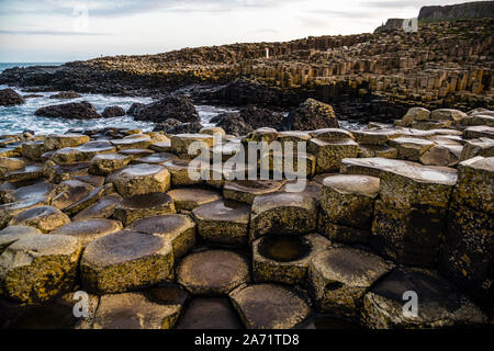 Chaussée de Giant à Bushmills, Irlande du Nord Banque D'Images