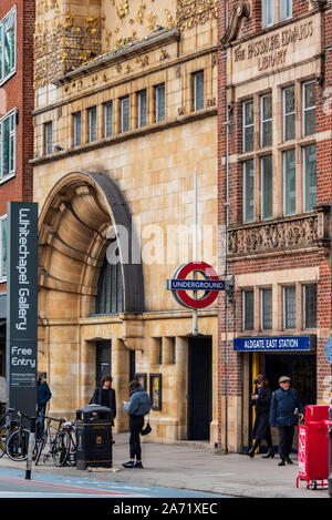 Whitechapel Gallery de Londres dans l'East End Whitechapel High Street. L'art gallery a ouvert ses portes en 1901. Banque D'Images