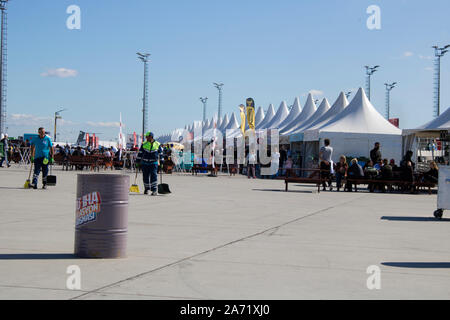 Istanbul, Turquie - Septembre-22,2019 : tentes situé dans la zone du festival. Teknofest Banque D'Images