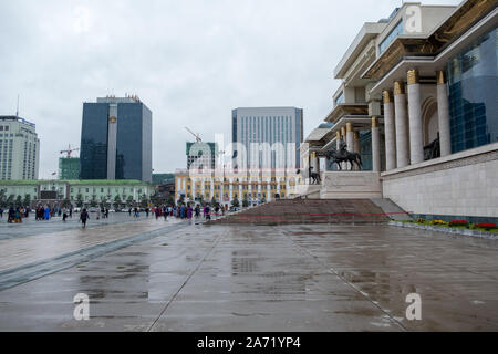 Sukhbaatar Square dans Ulaanbaatar Banque D'Images