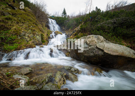 Cascade dans les Basses Tatras, Slovaquie, Vajskovsky Vodopad Nizke Tatry Banque D'Images