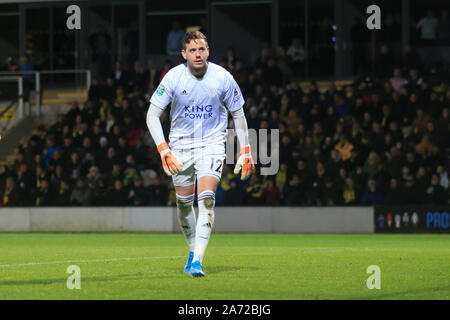 Burton upon Trent, Royaume-Uni. 29 Oct, 2019. Danny Ward de Leicester City (12) lors de la coupe de ronde Carabao EFL 16 Correspondance entre Burton Albion et Leicester City au stade de Pirelli, Burton upon Trent, en Angleterre. Photo par Mick Haynes. Usage éditorial uniquement, licence requise pour un usage commercial. Aucune utilisation de pari, de jeux ou d'un seul club/ligue/dvd publications. Credit : UK Sports Photos Ltd/Alamy Live News Banque D'Images