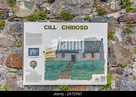 Cill (Chriosd Kilchrist ou l'Église du Christ) Plaque, île de Skye Banque D'Images