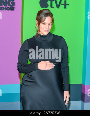 New York, NY - 28 octobre 2019 : Ashley Graham assiste à la première mondiale de "l'Apple TV Le Matin Show' au Lincoln Center Hall David Geffen Banque D'Images