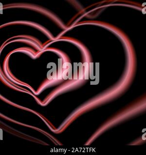 Carte coeur avec aberrations colorées Illustration de Vecteur