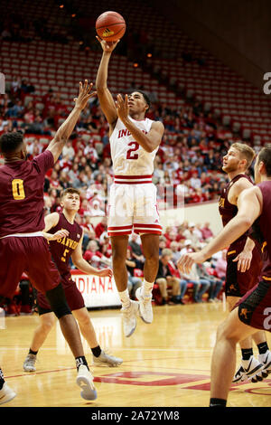 Indiana University's Armaan Franklin (2) joue contre Gannon lors d'une exposition de la NCAA de basket-ball, le Mardi, Octobre 29, 2019, de l'Université Simon Skjodt Assembly Hall à Bloomington, Indiana Indiana battre Gannon 84 à 54. (Photo de Jeremy Hogan/l'Bloomingtonian) Banque D'Images