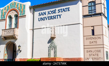 Oct 20, 2019 San Jose / CA / USA - San Jose State University (SJSU), siège du Département d'études environnementales et Washington Square, Hall Banque D'Images