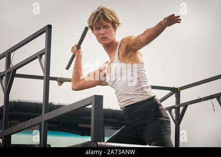 DATE DE SORTIE : Novembre 1, 2019 Title : Terminator : sombre destin Studio : Paramount Pictures Réalisateur : Tim Miller TERRAIN : terrain inconnu : nouvel opus de la série Terminator avec : DAVIS MACKENZIE comme la grâce. (Crédit Image : © Paramount Pictures/photos) Banque D'Images