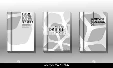 Collection de couvertures de livres, brochures, etc. Abstract design chevauchement hexagone blanc contexte géométrique Illustration de Vecteur