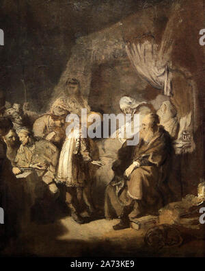 Joseph racontant ses rêves autour de l'année 1633 par le peintre hollandais Rembrandt van Rijn.1606-1669. Banque D'Images