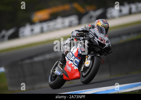 Jack Miller MotoGP Pramac Racing, avec de nouvelles couleurs de course pour le Grand Prix Moto d'Australie 2019 Phillip Island Banque D'Images