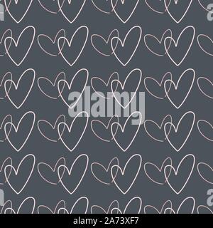 Motif de coeurs transparente Vector background. Illustration sans fin la texture peut être utilisé pour le papier peint, trames, une page web, l'arrière-plan, la surface Illustration de Vecteur