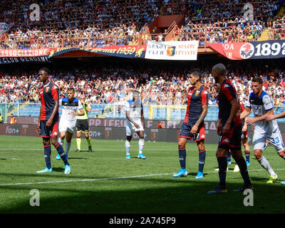 Gênes, Italie, septembre, 15, 2019 - scènes de football au cours de la Serie A italienne match Genoa - Atalanta dans Luigi Ferraris Stade de Gênes, Italie Banque D'Images