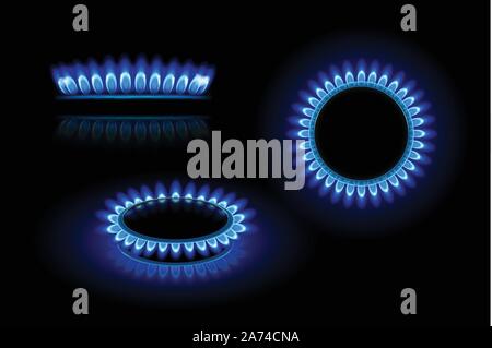 flamme de gaz Illustration de Vecteur