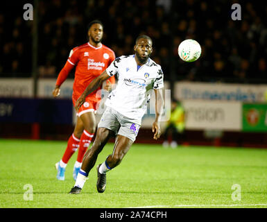 Londres, Royaume-Uni. 29 octobre Frank Nouble de Colchester United lors de la Coupe du buffle Quatrième tour entre ville de Crawley et de Colchester United au Banque D'Images