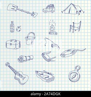 Dessiner à main icons Illustration de Vecteur