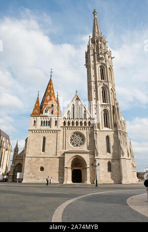 L'église Matthias. Église de l'Assomption de la château de Buda. Budapest. Banque D'Images