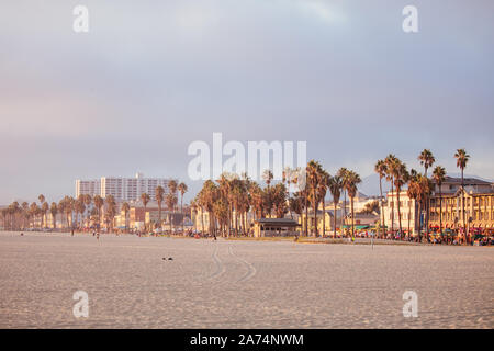 La plage de Santa Monica/los Angeles USA Banque D'Images