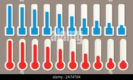 Pourcentage kit thermomètre Illustration de Vecteur