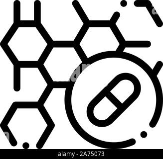 Effet des médicaments sur le corps icône Suppléments Vector Illustration Illustration de Vecteur