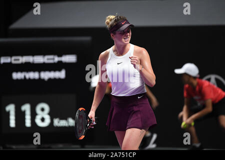 Shenzhen, la province chinoise du Guangdong. 30Th Oct, 2019. Elina Svitolina de l'Ukraine au cours de la célèbre féministe des célibataires round robin match contre : Simona de Roumanie lors de la finale du tournoi WTA de tennis à Shenzhen, province du Guangdong en Chine du sud, le 30 octobre 2019. Credit : Liang Xu/Xinhua/Alamy Live News Banque D'Images