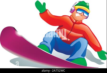 snowboarder Illustration de Vecteur