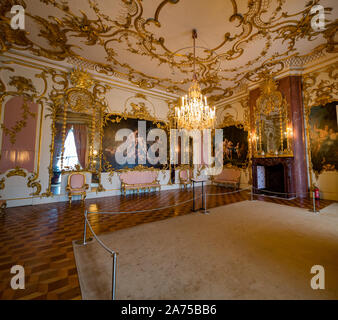 Potsdam, Berlin - Allemagne - Août 7, 2019 - Vue détaillée de l'intérieur du château de Sanssouci. Banque D'Images