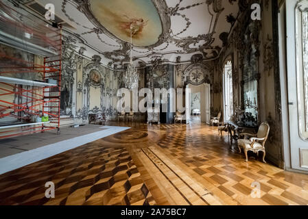 Potsdam, Berlin - Allemagne - Août 7, 2019 - Vue détaillée de l'intérieur du château de Sanssouci. Banque D'Images