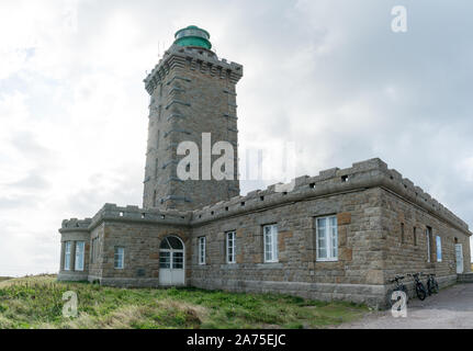 Plevenon, Bretagne / France - 20 août 2019 : vue sur le phare de Cap Fréhel en Bretagne Banque D'Images