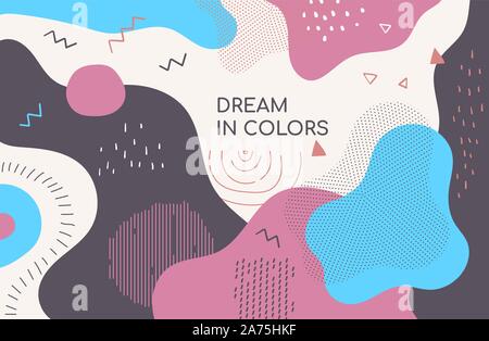 Rêve en couleurs - modern vector abstract banner Illustration de Vecteur