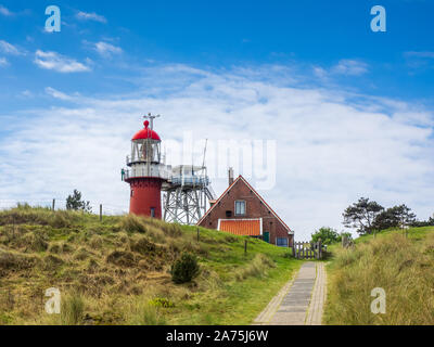 Dutch phare sur l'île de Vlieland Banque D'Images