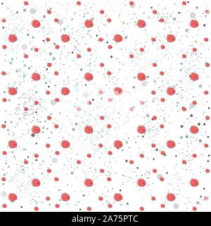 Modèle sans couture avec petits fruits rouges sur fond blanc. Motif répétitif. Vector Illustration Illustration de Vecteur