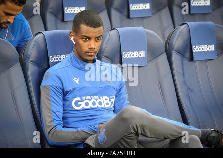 San Sebastian, Espagne. 30Th Oct, 2019. Alexander Isak de Real Sociedad lors de la ligue espagnole match de football entre le Real Sociedad et Levante à la Reale Arena Stadium le 30 octobre 2019 à San Sebastian, Espagne Credit : CORDON PRESS/Alamy Live News Banque D'Images