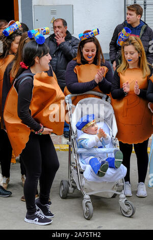 Dimanche de Pâques Carnival, Carcabuey, Sierra Subbética, province de Cordoue, Andalousie, Espagne Banque D'Images