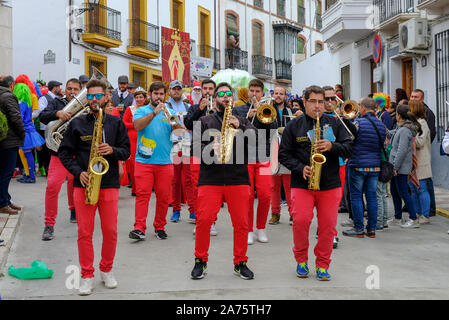 Dimanche de Pâques Carnival, Carcabuey, Sierra Subbética, province de Cordoue, Andalousie, Espagne Banque D'Images