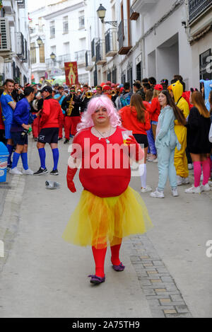 Dimanche de Pâques Carnival, Carcabuey, Sierra Subbética, province de Cordoue, Andalousie, Espagne Banque D'Images