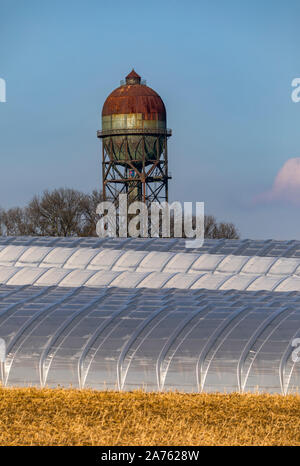 Le Lanstroper l'assurance-emploi, un château d'eau avec un cadre en acier K, Lantsrop à Dortmund, hors service depuis 1981, monument, partie de la route d'Industria Banque D'Images