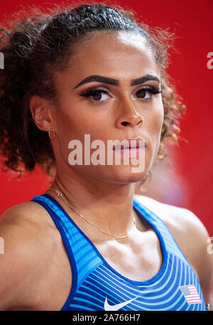 DOHA - QATAR 6 OCT : Sydney McLaughlin de l'USA en compétition dans le