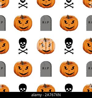 Illustration sur le thème grand motif coloré Halloween, citrouille orange transparent. Une collection est constituée de la citrouille, à l'accessoire Hallowee Illustration de Vecteur