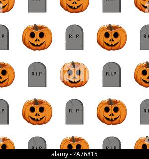 Illustration sur le thème grand motif coloré Halloween, citrouille orange transparent. Une collection est constituée de la citrouille, à l'accessoire Hallowee Illustration de Vecteur