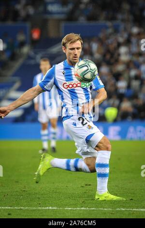 San Sebastian, Espagne. 30Th Oct, 2019. Monreal de Real Sociedad lors de la ligue espagnole match de football entre le Real Sociedad et Levante à la Reale Arena Stadium le 30 octobre 2019 à San Sebastian, Espagne Credit : CORDON PRESS/Alamy Live News Banque D'Images