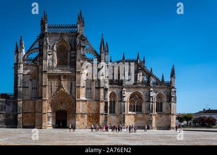 L'église de style gothique au monastère d'Alcobaça au Portugal. Banque D'Images