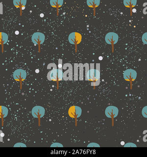 Arbre généalogique transparente avec motif arbres jaunes et dotted background. Vector Illustration Banque D'Images