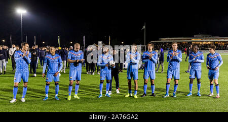 Den Haag, Pays-Bas. 30Th Oct, 2019. DEN HAAG - 30-10-2019, néerlandaise de football, saison 2019-2020 de l'Eredivisie. Willem II joueurs célébrant la victoire pendant le match rapide - Willem II. Cup match premier tour. Credit : Pro Shots/Alamy Live News Banque D'Images