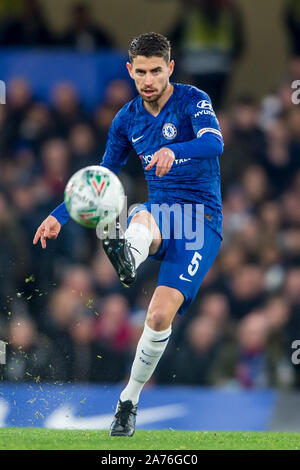 Londres, Royaume-Uni. 30Th Oct, 2019. Jorginho de Chelsea lors de la coupe de ronde Carabao EFL 16 match entre Chelsea et Manchester United à Stamford Bridge, Londres, Angleterre. Photo par Salvio Calabrese. Usage éditorial uniquement, licence requise pour un usage commercial. Aucune utilisation de pari, de jeux ou d'un seul club/ligue/dvd publications. Credit : UK Sports Photos Ltd/Alamy Live News Banque D'Images