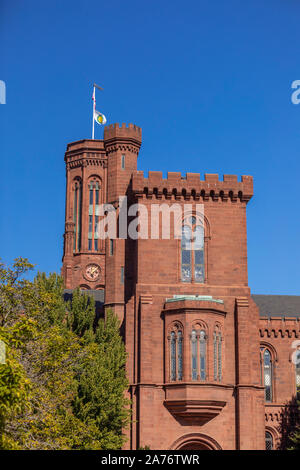 WASHINGTON, DC, USA - Smithsonian Institution Building, le château. Banque D'Images